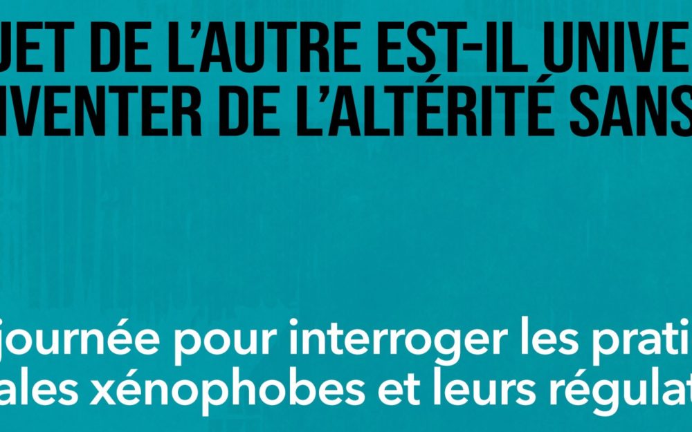 ACTES DU COLLOQUE – XENOPHOBIE ET HOSPITALITE